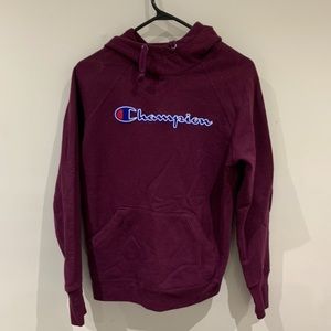 purple champion hoodie
